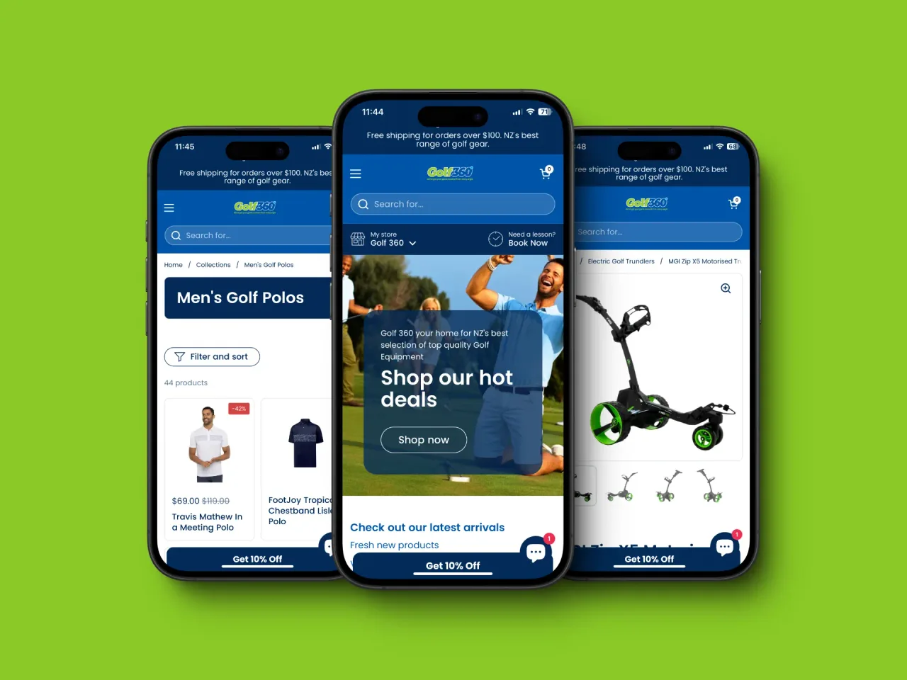 Shopify storefronts shown on multiple devices